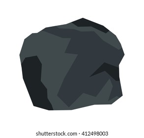 Cartoon stone in white background. Vector illustration