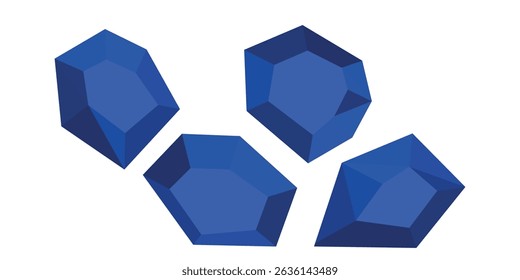 Cartoon stones. Rock stone isometric set. Green boulders, natural building block shapes, wall stones. 3d flat isolated illustration. Vector collection.