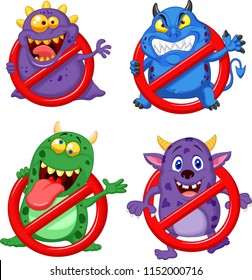 Cartoon stop virus collection set