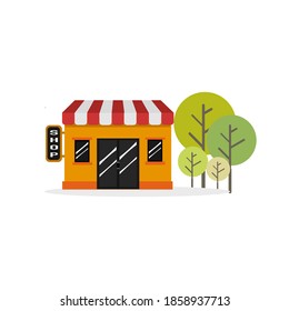 La caricatura de una tienda. 