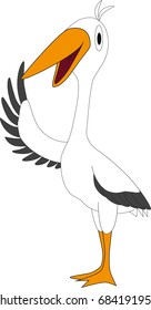 cartoon stork