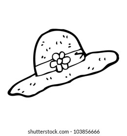 sombrero de paja de caricatura