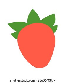 Cartoon strawberry icon. Vector illustration