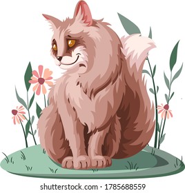 Cartoon Street Cat Vector Illustration Stock Vector (Royalty Free ...