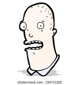 cartoon stressed bald man
