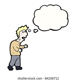 cartoon stressed blond man