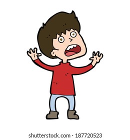 niño estresado de caricatura