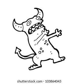 cartoon stressed demon