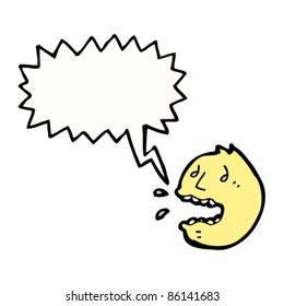 cartoon stressed emoticon face