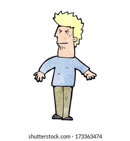 hombre estresado de caricatura