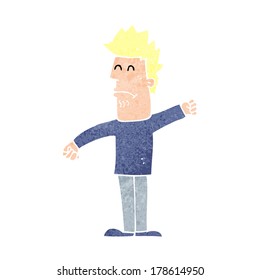 hombre estresado de caricatura