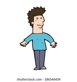 hombre estresado de caricatura