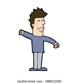 hombre estresado de caricatura