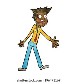 hombre estresado de caricatura