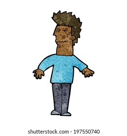 cartoon stressed man