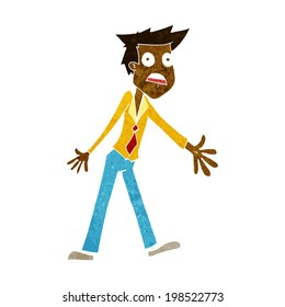 hombre estresado de caricatura