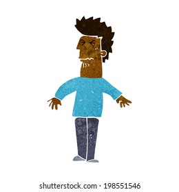 cartoon stressed man