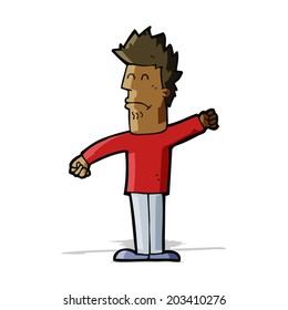 hombre estresado de caricatura