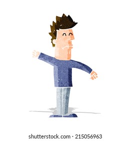 cartoon stressed man