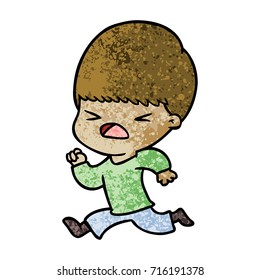 hombre estresado de caricatura