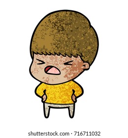 cartoon stressed man