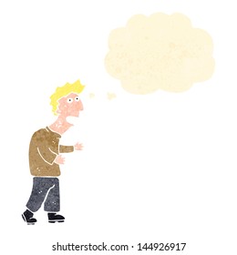 cartoon stressed man thinking