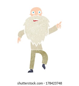 cartoon stressed old man