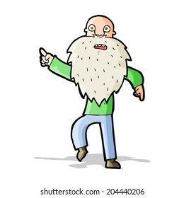 Cartoon betonter alter Mann