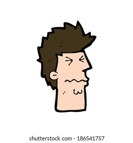 cartoon stressed out face