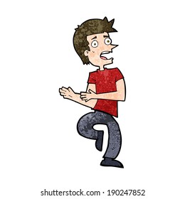 cartoon stressed out man