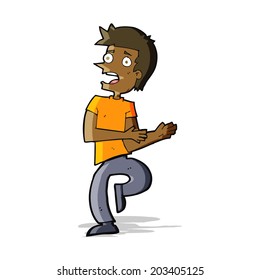 cartoon stressed out man