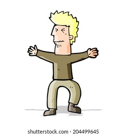 cartoon stressed out man