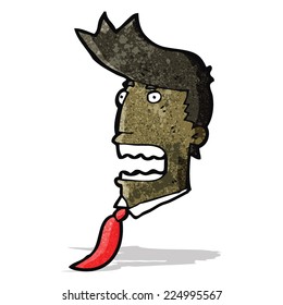 cartoon stressed out office man