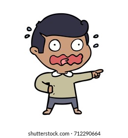 cartoon stressed out pointing