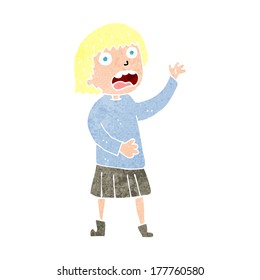 cartoon stressed out woman