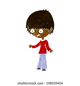 cartoon stressed out woman