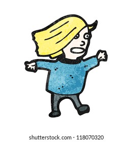 cartoon stressed woman