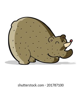 cartoon stretching bear