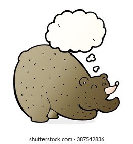 cartoon stretching bear with thought bubble