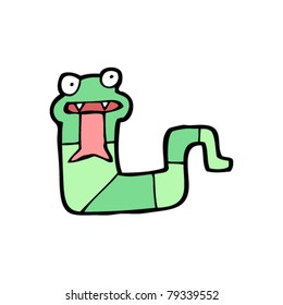 caricatura de serpiente estriada
