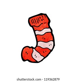 cartoon stripy sock