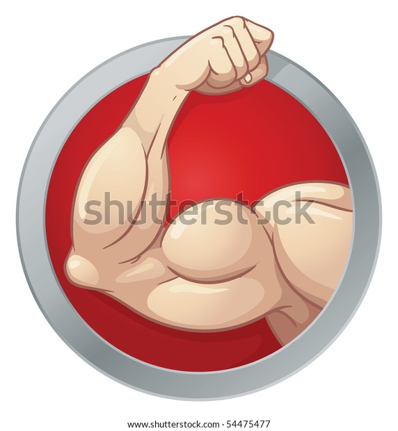 Cartoon Strong Arm Vector Illustration Using Stock Vector (Royalty Free