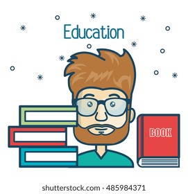 cartoon student education books read design