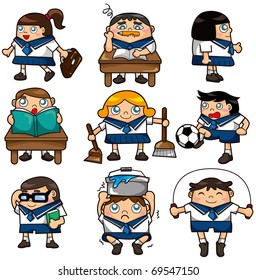 cartoon student icon
