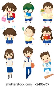 cartoon student icon