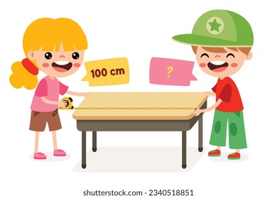 Cartoon Student Using Tape Measure