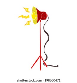 cartoon studio lamp shining