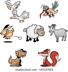 Cartoon style animals