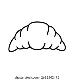 Cartoon style bakery doodle elements lineart illustration