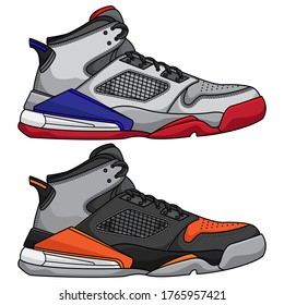 Cartoon Style Basketball Shoe Icon, Vector EPS 10